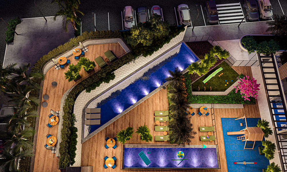 VISTA NOTURNA DA AREA DE LAZER - Lux Home Boulevard - 61 99647-7030.png
