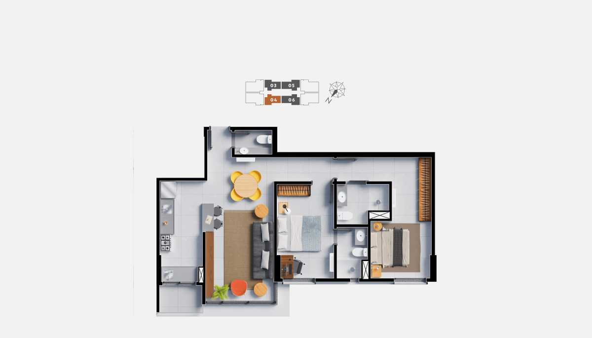 2 suítes 71,11 m² - Ouro Branco VI - Ligue 61 99647-7030